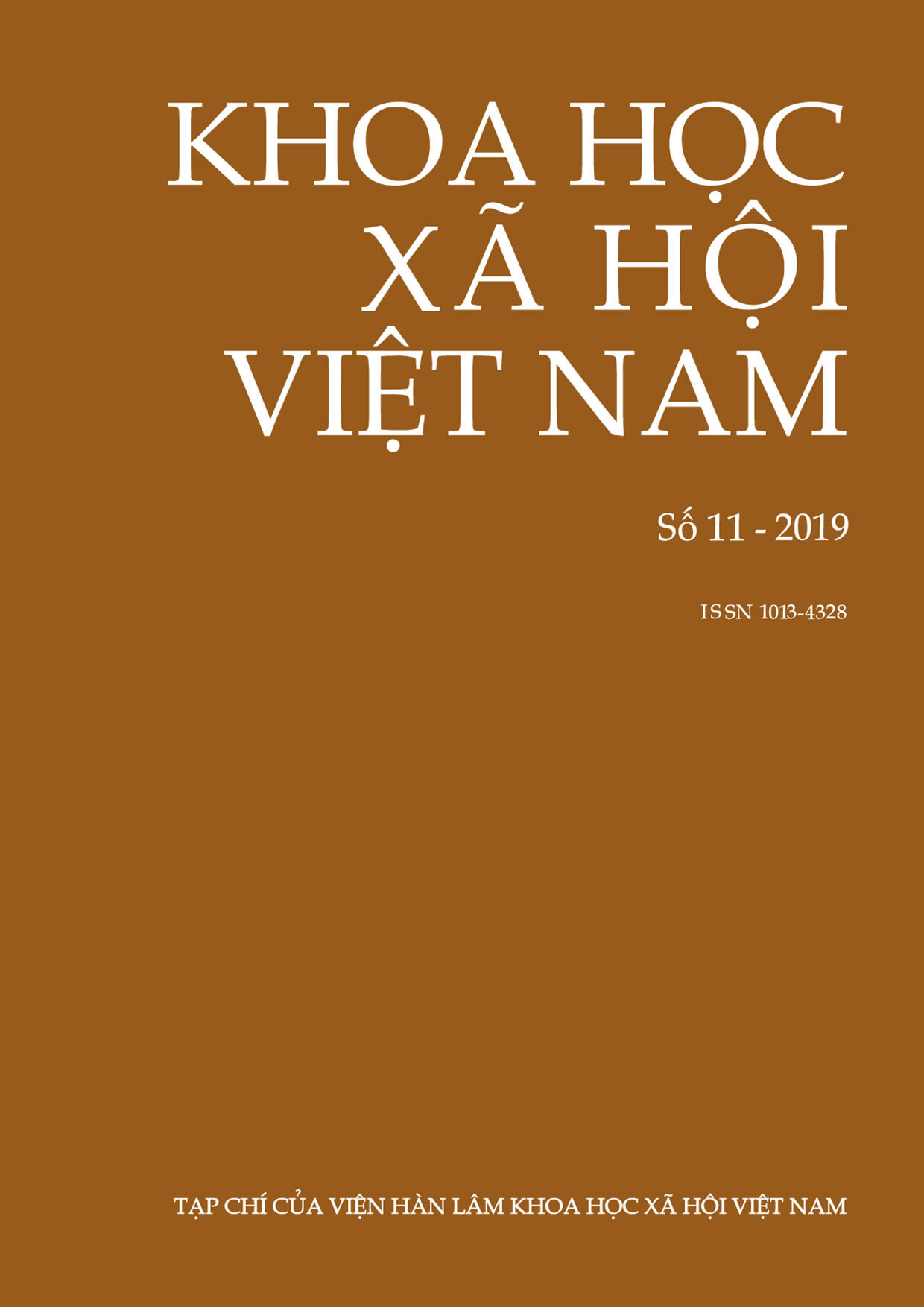 Khoa học xã hội Việt Nam. Số 11 - 2019